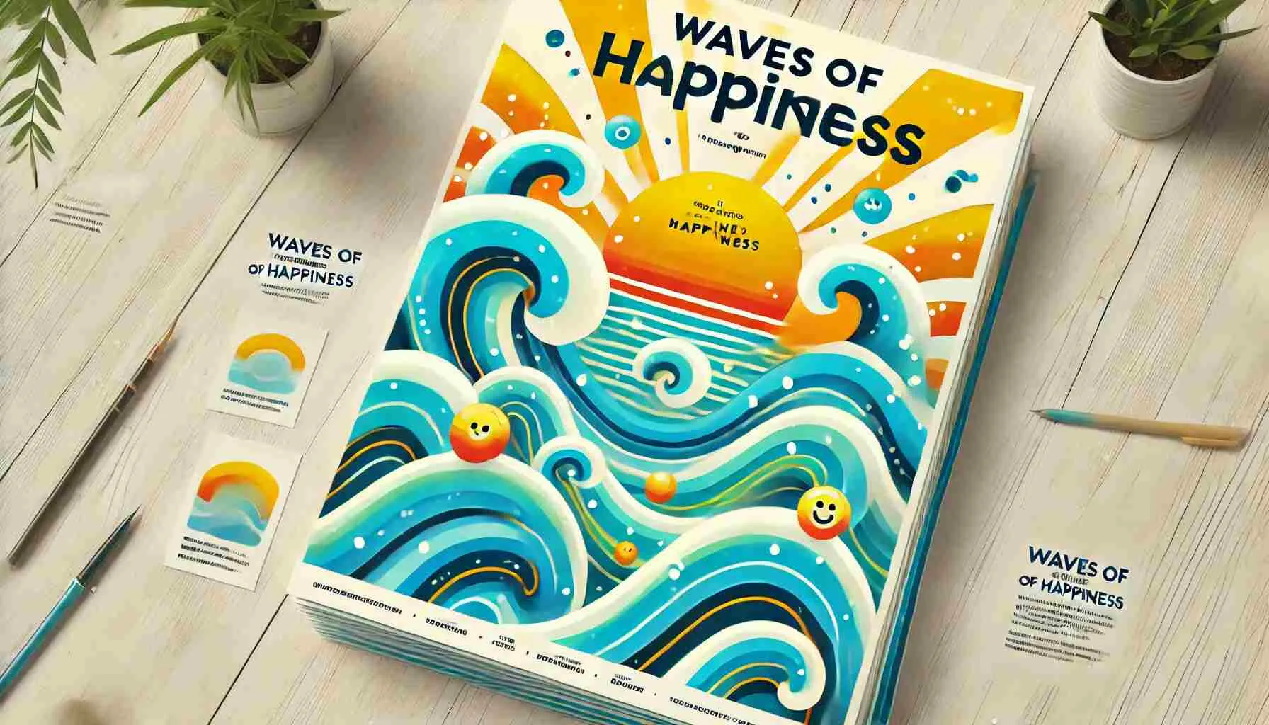 Waves of Happiness Flyers: Spread Joy with Every Message!